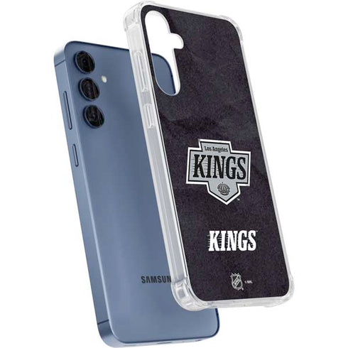 NHL Los Angeles Kings Distressed Galaxy A35 5G Clear Case